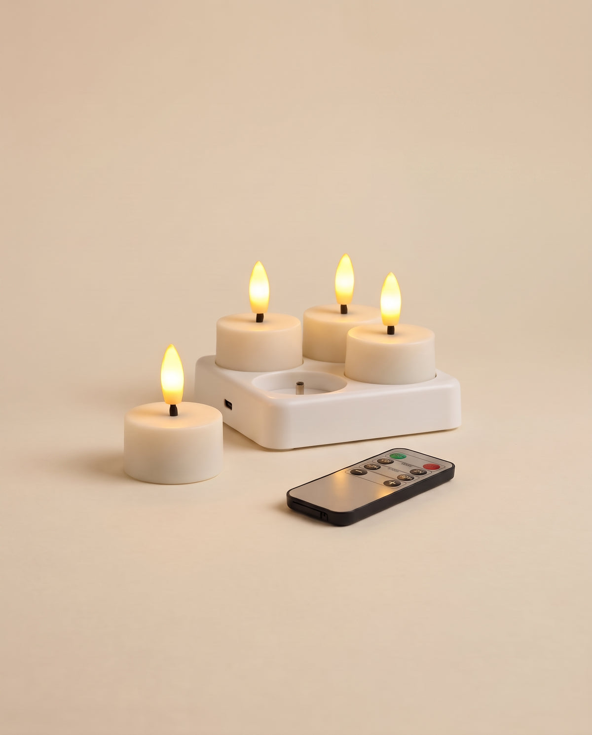 Rechargeable Flameless LED Candles with Remote & Timer