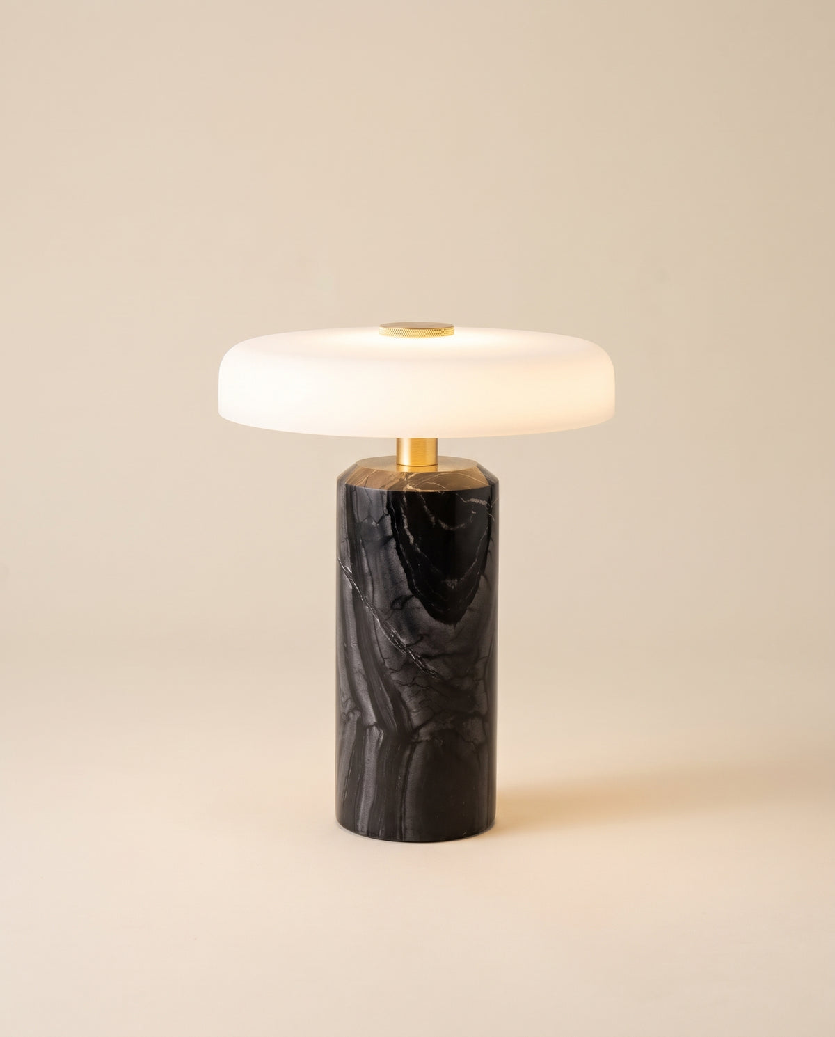 Marble Table Lamp, Cordless Rechargeable Mushroom Lamp