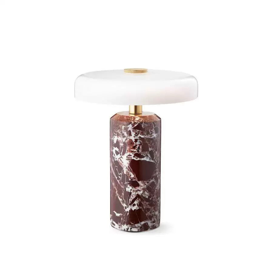 Marble Table Lamp, Cordless Rechargeable Mushroom Lamp