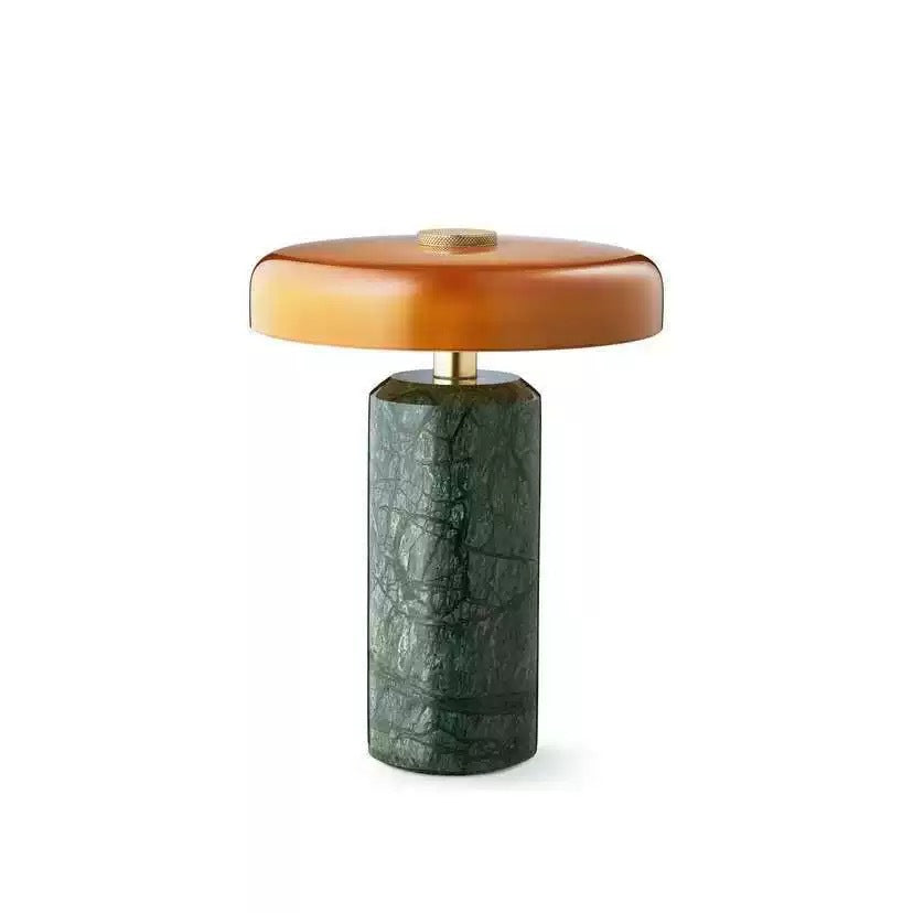 Marble Table Lamp, Cordless Rechargeable Mushroom Lamp