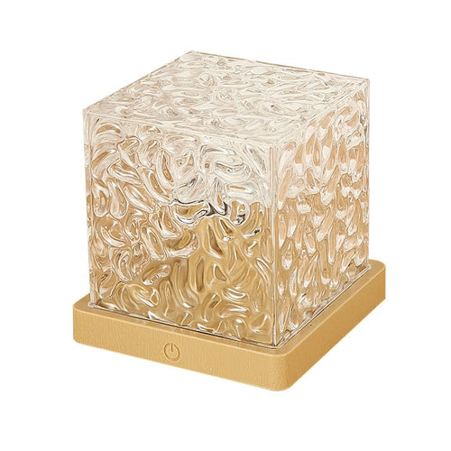 Crystal water ripple lamp on white background